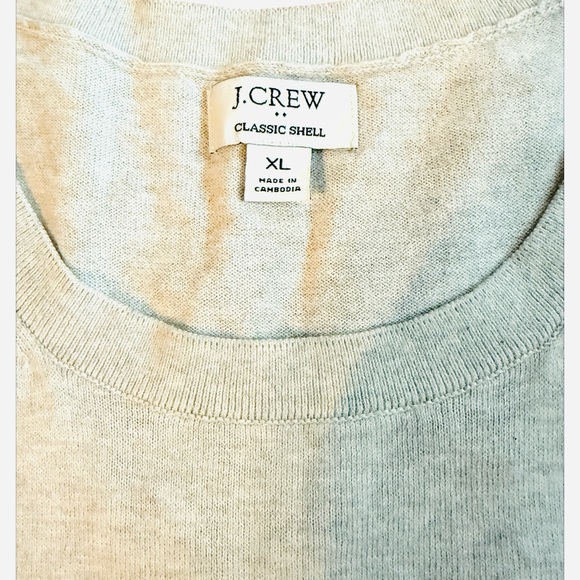 J. Crew Factory - Classic Sweater Shell Tank Top Light Grey- 100% Cotton XL -EUC - Picture 2 of 9